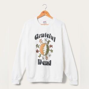 ⭐️JUNK FOOD CLOTHING GRATEFUL DEAD BEAR RING FLEA MARKET CREW FLEECE